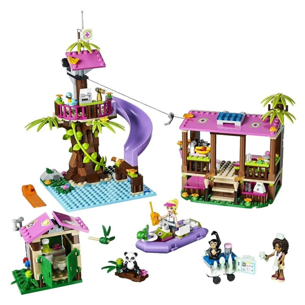 LEGO Friends Jungle Rescue Base 41038 All Pieces W/Minifigs No Box/Manual: READ